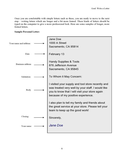 personal letter example|template of personal letter.
